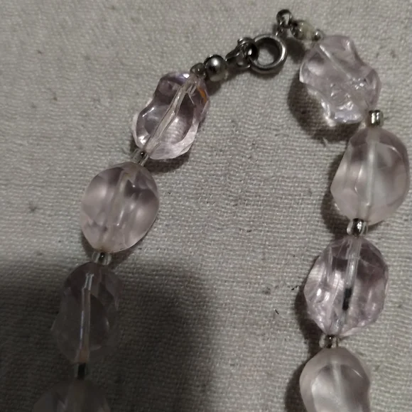 Vintage Nice Grade Quality, Natural Light Amethyst Tumbled Shape Faceted Beads - Picture 2 of 2